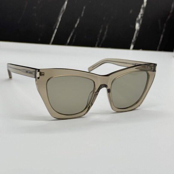 NEW SAINT LAURENT SL214 KATE 025 SUNGLASSES WOMEN BROWN CAT EYE SL 214 KATE 025 - Picture 5 of 13